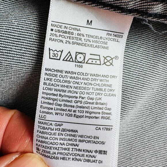 GAP Denim Soft Icon Grey Wash Timeless Classic Standard Jacket Sz Medium - Picture 8 of 12